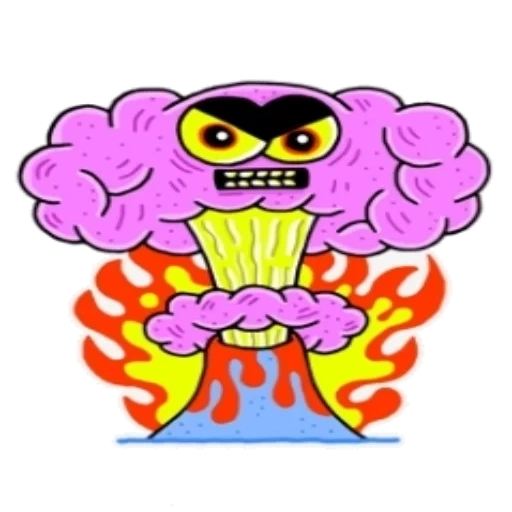 anime, monsters, monster of the brain, el monstro sticker, the yellow monster wagrts