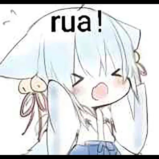 anime, chibi noko, seni animasi, anime lucu, pola lucu anime