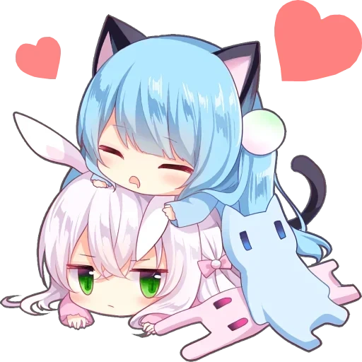 anime lucu, anime kawaiwai, anime art lovely, pola lucu anime, naiko chibi amashiro natsuki