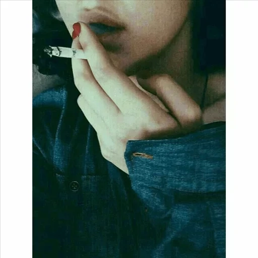 feminino, menina, pessoas, menina fumante, menina de cigarro