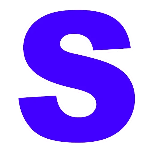 логотип, s letter, sounds app, буква s синяя, синяя буква s логотип