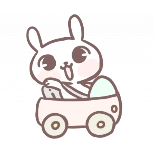 rabbit, cute drawings, kavai stickers, cute animals, marshmallow and puppy