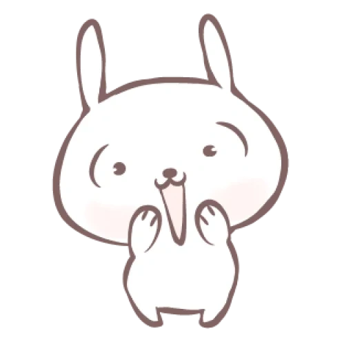 garis, kelinci, clipart, seekor kelinci, kawaii bunnies