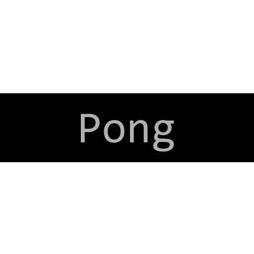 pong, logo, le noir, logo, ténèbres