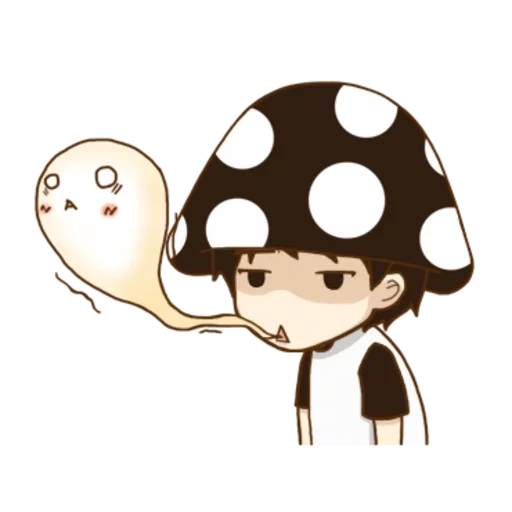 anime, anime mushroom, anime drawings, drew stickers