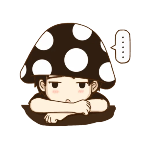 anime mushroom, kawaii fly agaric, trafalgar lo chibi, anime cute drawings