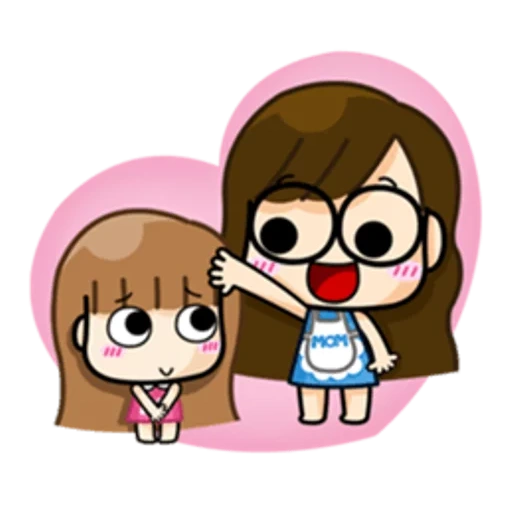 anime, cute avatar, chibi in a couple, anime watsap love