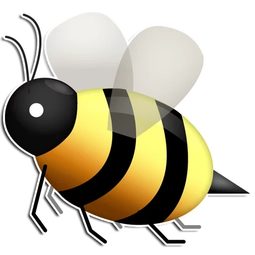 emoticon mela, emoticon api, emoticon api, piedi a pinza per api, ape su fondo bianco