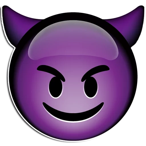 emoji demon, violet emoticon, evil smiley purple, violet demon smiley, violet emoticon with horns