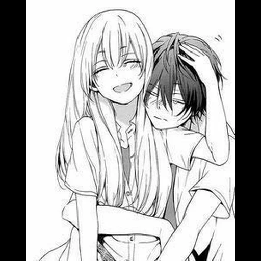 manga, manga of a couple, anime manga, lovely anime couples, drawings of anime pair