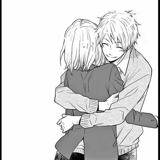 parejas de anime, manga abrazo, abrazos de anime, abrazo de anime, abrazo de anime kim hator