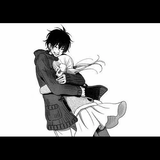 gambar, manga pasangan, sepasang manga, anime pasangan dipeluk, anime pelukan pasangan
