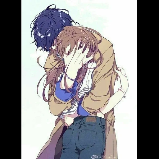 anime couples, anime manga, anime characters, lovely anime couples, chisaki hugs