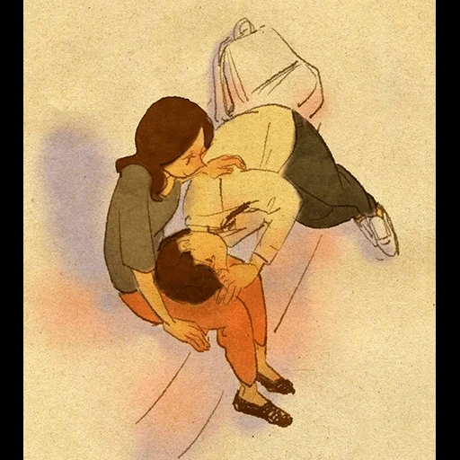 puuung hug, couple painting, lovely couple pattern, lovely illustrations, puen's illustration