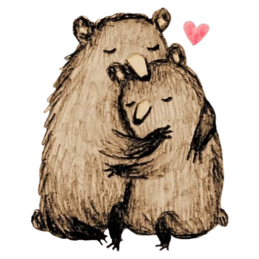 hugs not drugs, милые иллюстрации медведь