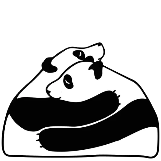 panda, simbolo panda, panda della grafica, adesivi panda