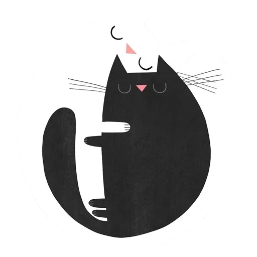 schwarzer kater, fly art, home cat, katze illustration, fat cat vector