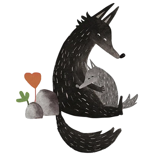 illustrations, illustration of the fox, wolf illustration, animals with paints, animal illustrations