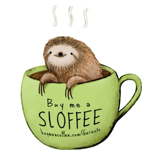 sloth, dear lazy, the animals are cute, ladvets cub, coffee mug