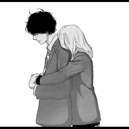 imagen, parejas de anime, artes de anime de una pareja, pares de anime de manga, las parejas de anime son tristes