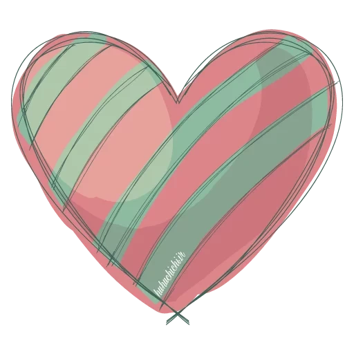 lovely heart, heart tumbler, heart-shaped color, heart striation, pastel badge heart