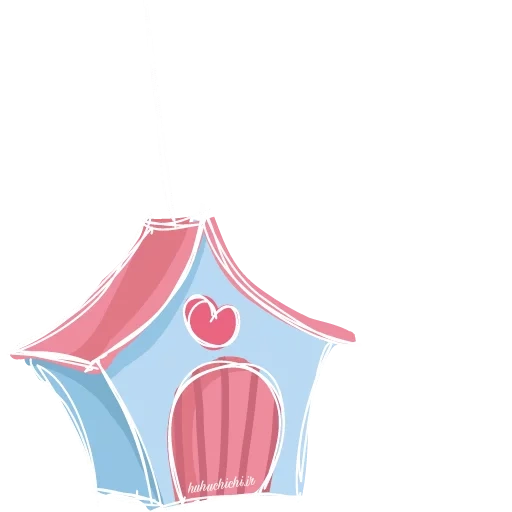 a small house, house vector, game house, birdhouse, fairy pink house