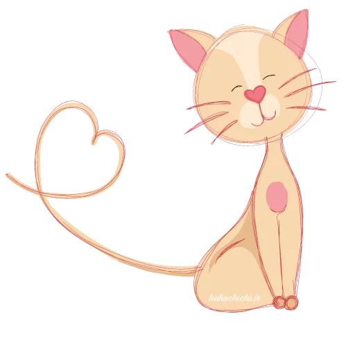 lindo sello, gato en forma de corazón, patrón de gato, ilustración de gato, hermosa imagen de sello