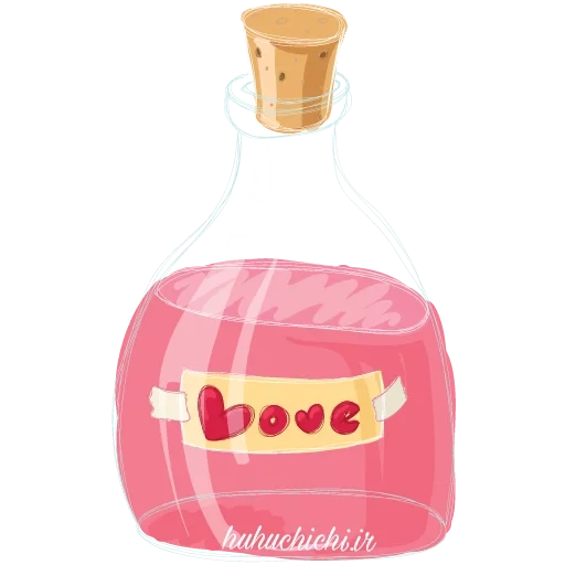 bottle, potion bottle, potion bottle, bubble gum liquor, medicine bottle flat