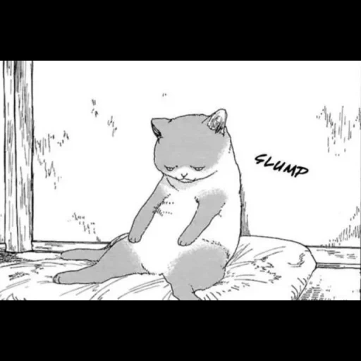 cat, manga, manga mishka, bear manga, foilpes figure