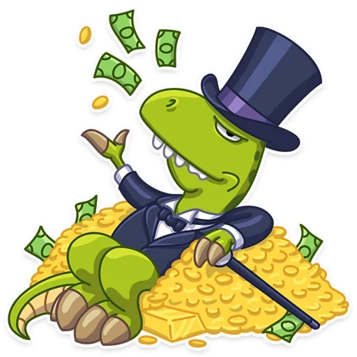 деньги, крокодил шляпе, крокодил деньгами, крокодил миллионер, лягушка шляпе вектор