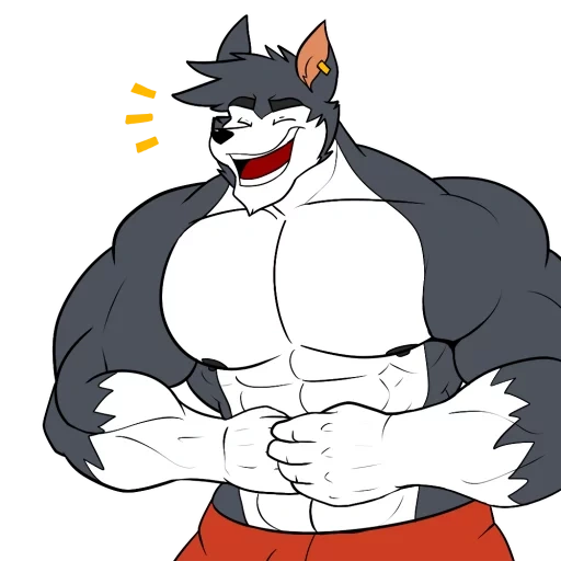 furry, muscle, muscle gut, fur affinity, волки качки трансформация