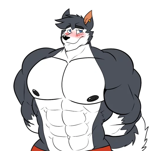 muscle, muscle wolf, fur affinity, muscle growth, muscle growth frey