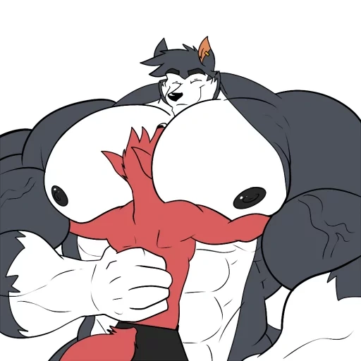 animação, furry, crescimento muscular, fur affinity, mordecai muscle growth