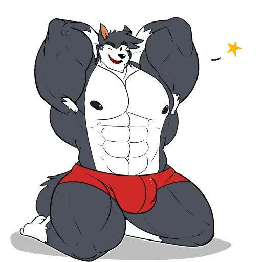 animation, muscle, fur affinity, muscle growth, muscle growth jerry