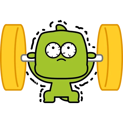 gym, chalk plate, fitness cartoon, fitness fruit pattern, weakness icon green