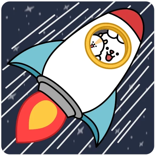 cohete, en el espacio, cohete de gato, dibujo de cohetes, el cohete es un lindo dibujo