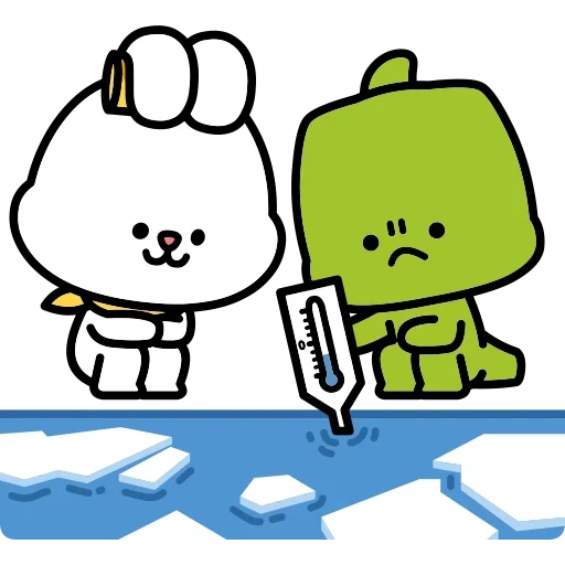 line, férula, chibikuma, personajes bt21 bts, toon de red de dibujos animados