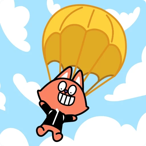 parachute, skydiving, skydiving, parachute figure, cartoon parachute