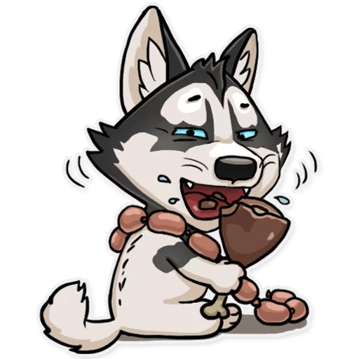 husky, husky perro, husky de dibujos animados, caricatura de husky, caricatura de husky