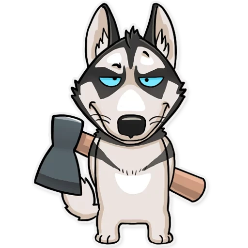 husky, husky e, caricatura de husky, watsapu husky, caricatura de husky