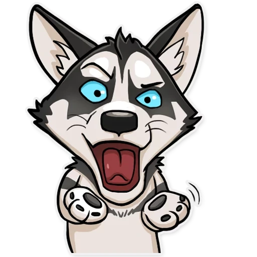 husky, husky e, disegno rusky, cartoon husky, cartoon husky