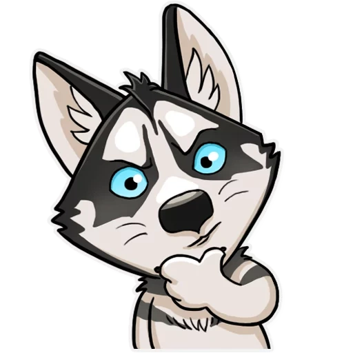 husky, cartoon husky, volkov pavel, motif husky, cartoon husky