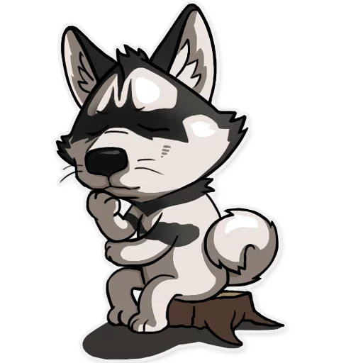 husky, husky frei, husky de dibujos animados, caricatura de husky, patrón lindo de husky