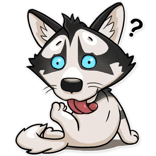 husky, husky e, husko 25, cartoon husky, cartoon husky