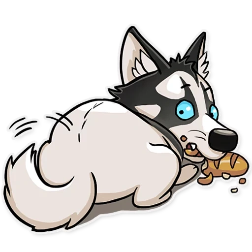 husky, caricatura de husky, husky de dibujos animados, husky de dibujos animados, caricatura de husky