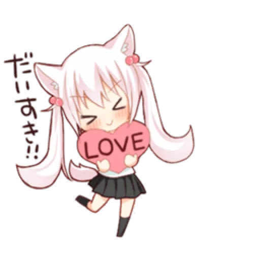 nekochan, noko akabi, astolfo chibi, anime de kawai, personnages d'anime