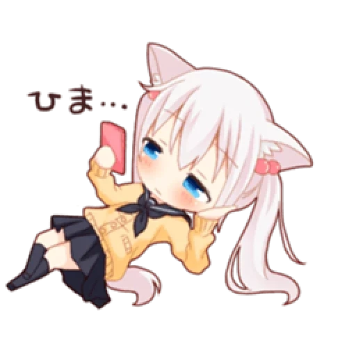 anime neko, arte anime, anime carino, anime nyashki, anime neco coppia