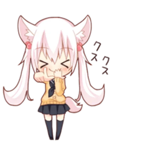 la parete rossa, chibi noko, anime neko, anime carino, i personaggi di chibi