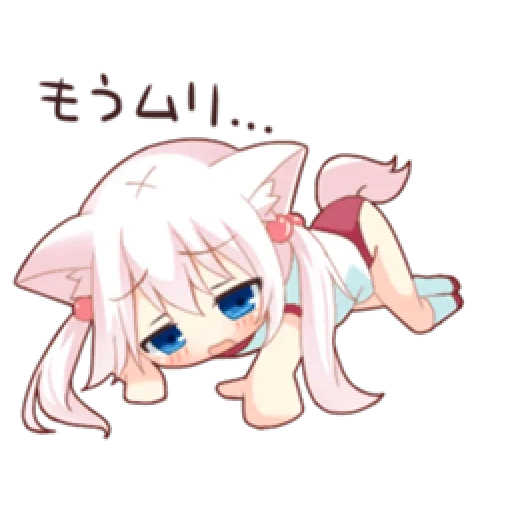 anime neko, anime chibi, anime di kawai, anime girl, carino modello anime