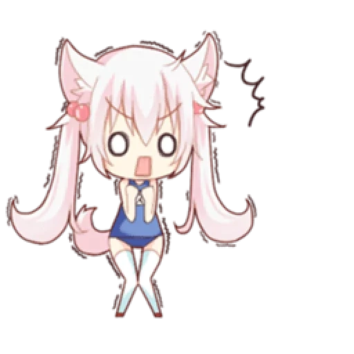 nekopara, arte de anime, personajes de anime, el anime es un sófibio, anime cats chibi